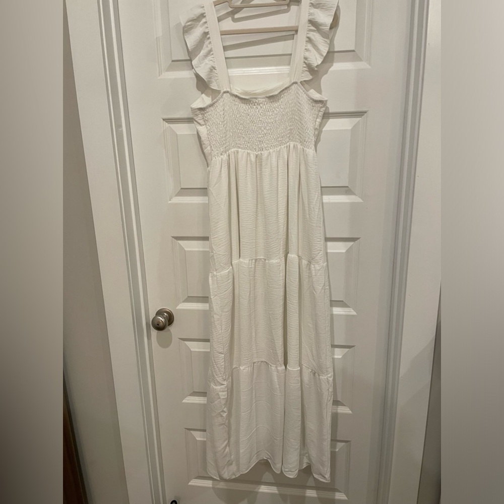SHEIN- White Maxi Dress- Size Large - Picture 8 of 8